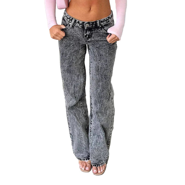 Low Rise Straight Leg Jeans for Women
