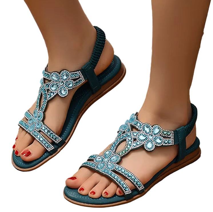 Elegant Embellished Flat Sandals for Women