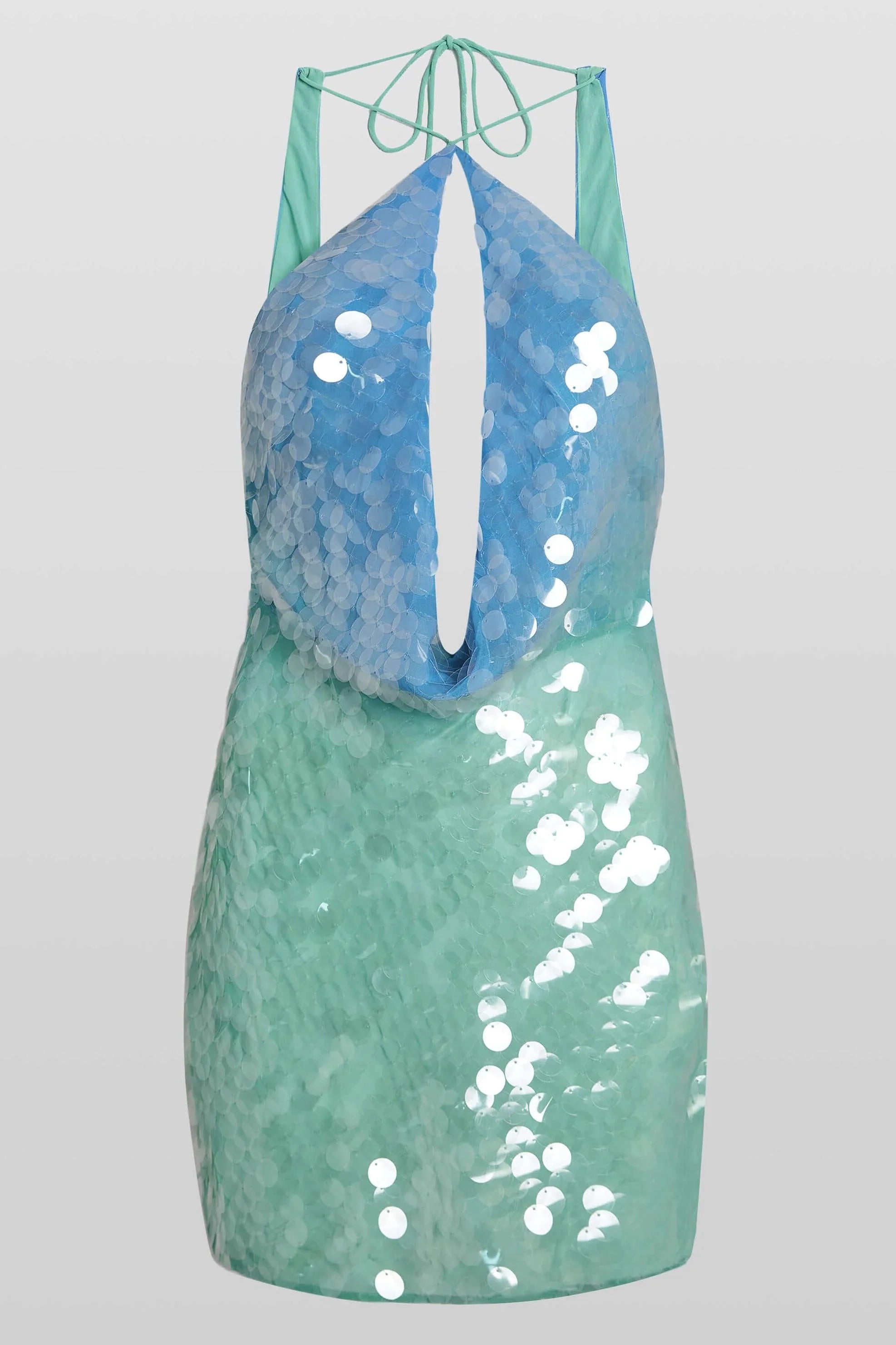 Ombre Sequin Halter Mini Dress for Women