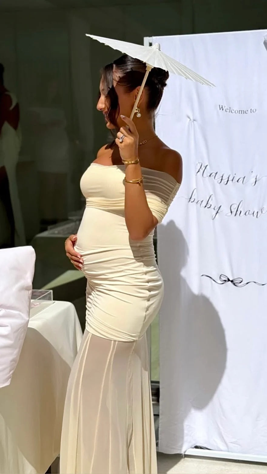 Ruched Strapless Mesh Maxi Dress for Women