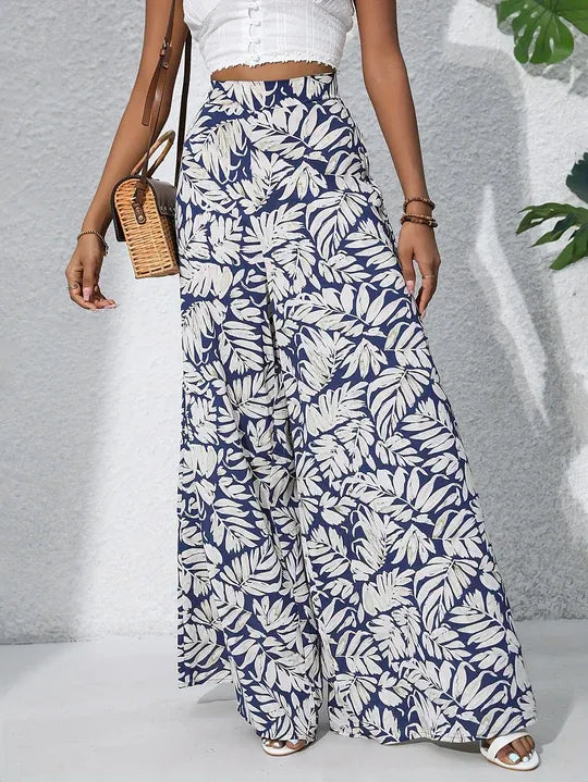 High Waisted Wide Leg Summer Trousers for Women