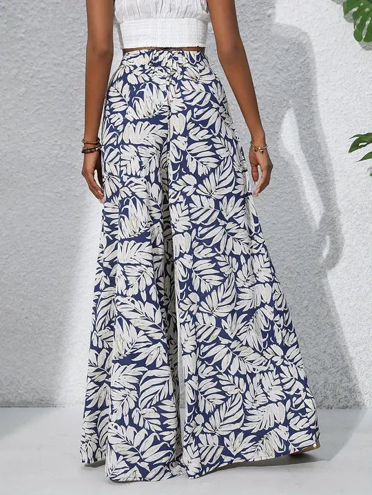 High Waisted Wide Leg Summer Trousers for Women