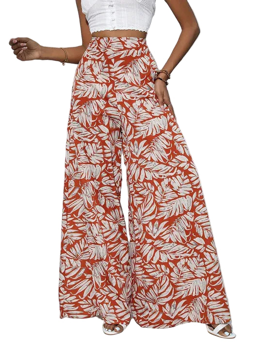 High Waisted Wide Leg Summer Trousers for Women