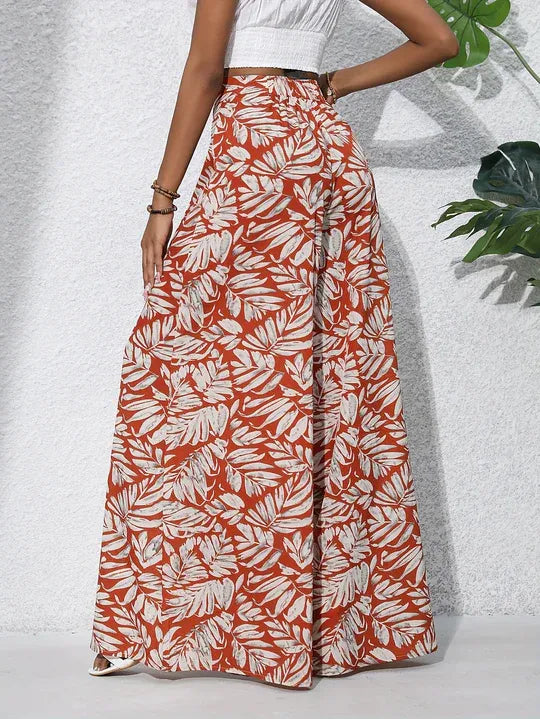 High Waisted Wide Leg Summer Trousers for Women