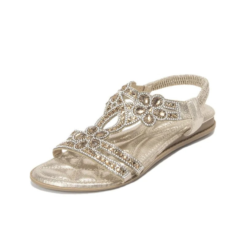 Elegant Embellished Flat Sandals for Women
