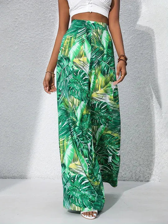 High Waisted Wide Leg Summer Trousers for Women