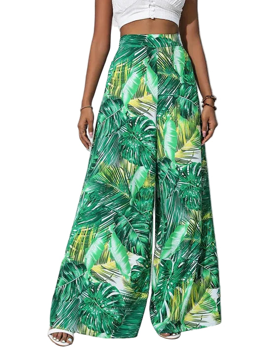 High Waisted Wide Leg Summer Trousers for Women