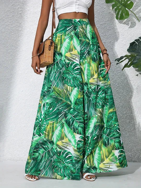 High Waisted Wide Leg Summer Trousers for Women