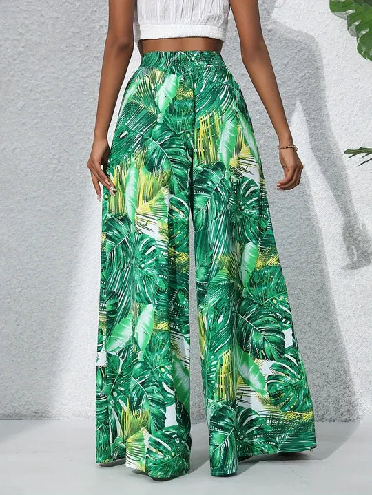High Waisted Wide Leg Summer Trousers for Women