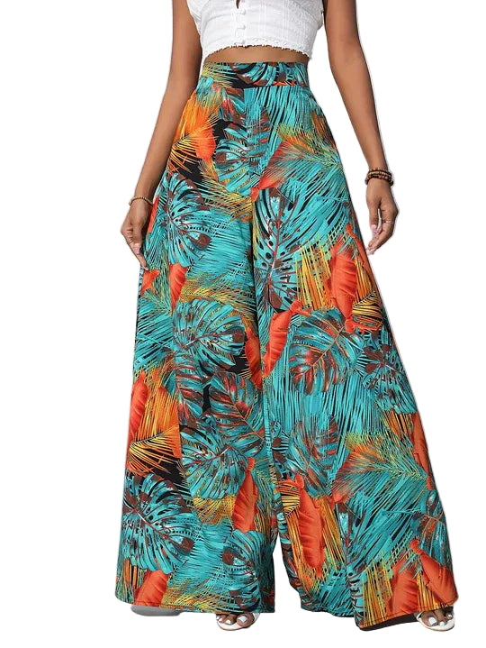High Waisted Wide Leg Summer Trousers for Women