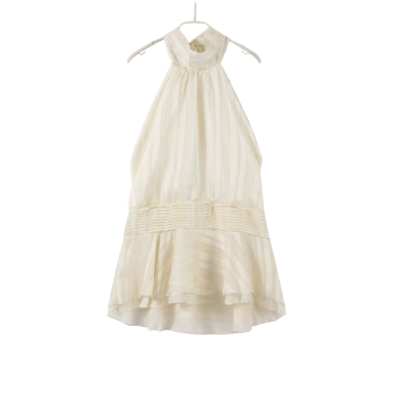 Backless Halter Neck Mini Dress for Women